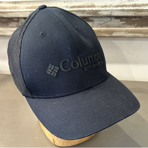 Columbia Other - Columbia Black PHG With Antler Logo Cotton/Mesh Hat Size S/M